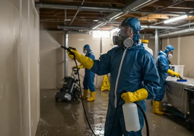 Basement Sanitization and Antimicrobial Treatment process in Pittsfield, MA